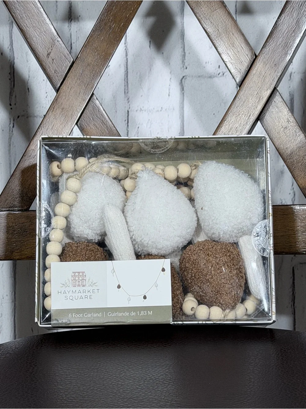 🍄 Shabby Chic Mushroom Pillow + Haymarket Square Garland Cottagecore Set